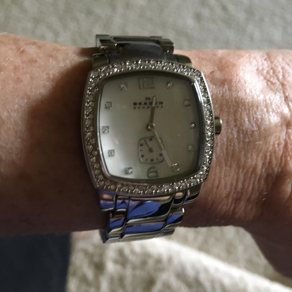 Skagen mother of pearl watch